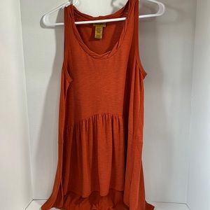 Wrangler rust colored sleeveless tunic top size small